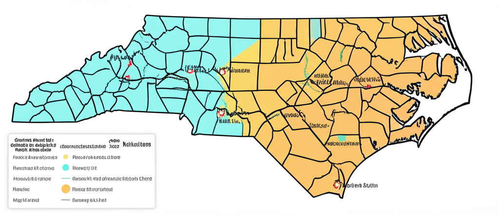 North Carolina service area map