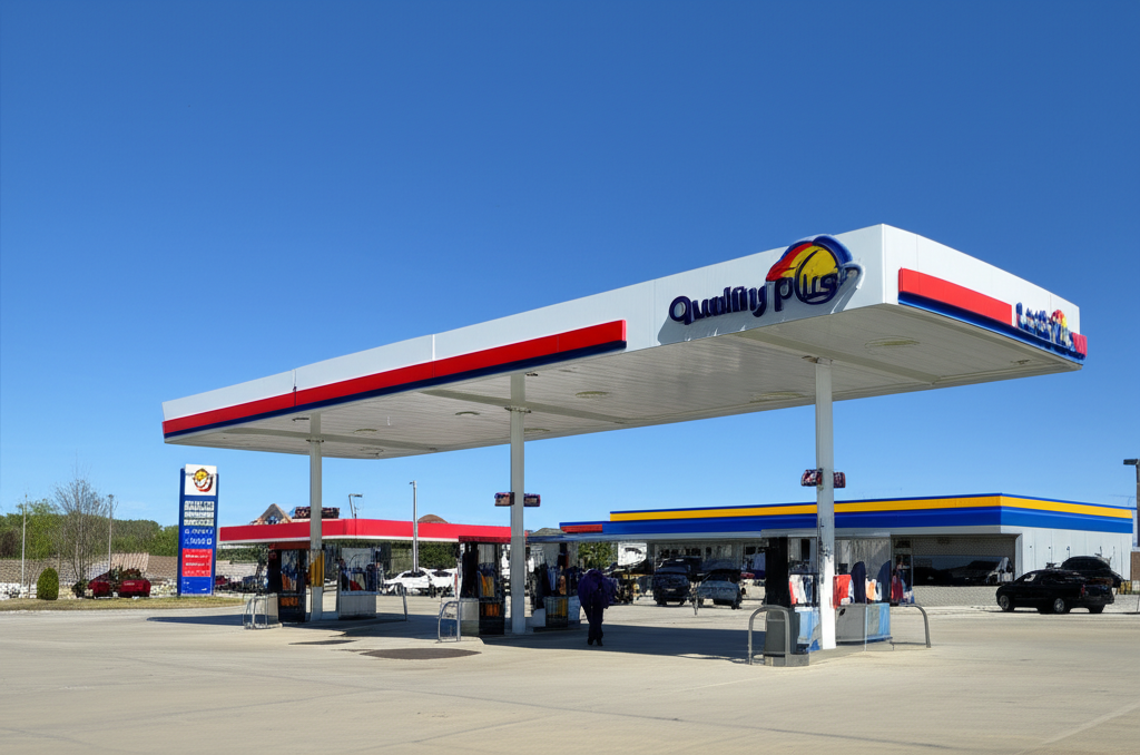 A Quality Plus gas station in Laurinburg, NC.