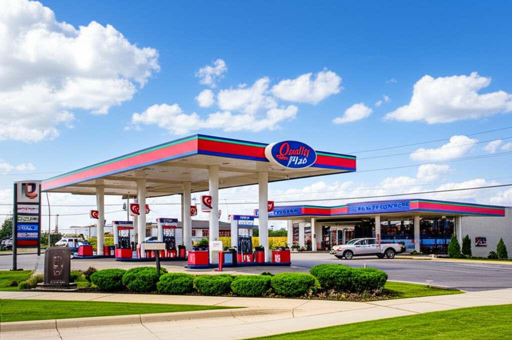 The exterior of a Quality Plus station in Spring Lake.